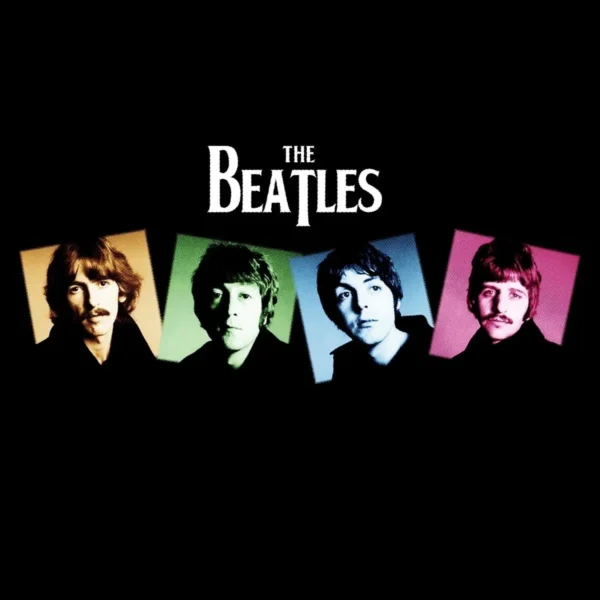 Motif tee shirt the beatles