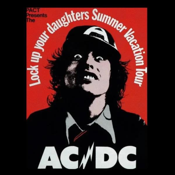 Motif T-shirt AC/DC Noir Lock Up Your Daughters