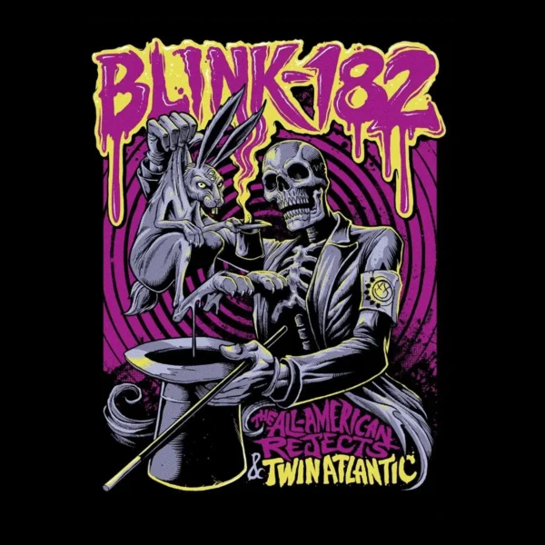 Motif tee shirt blink 182