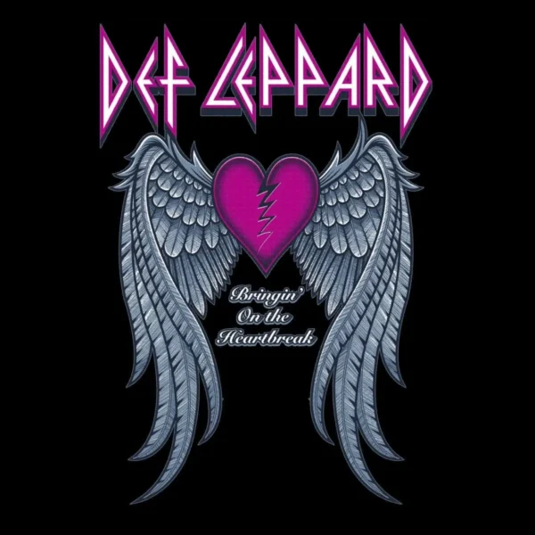 Motif tee shirt deff leppard heartbreak