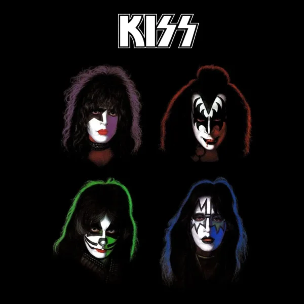 Motif tee shirt kiss music glam