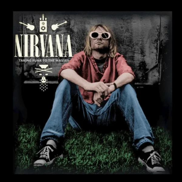 Motif tee shirt nirvana punk to the masse