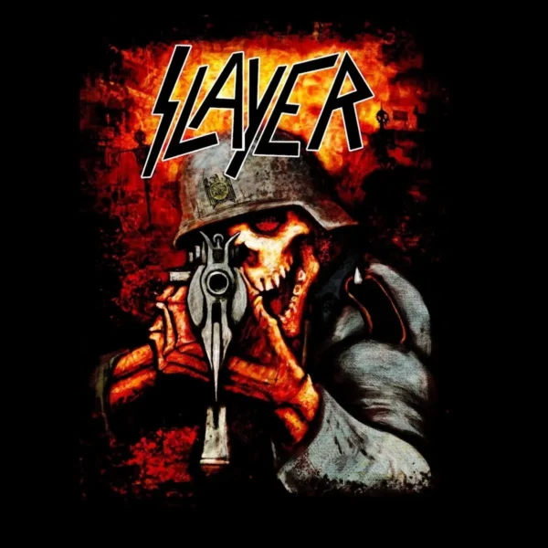 Motif tee shirt slayer
