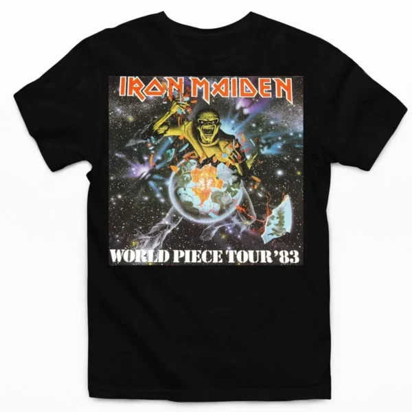 Tee shirt iron maiden world piece tour 83