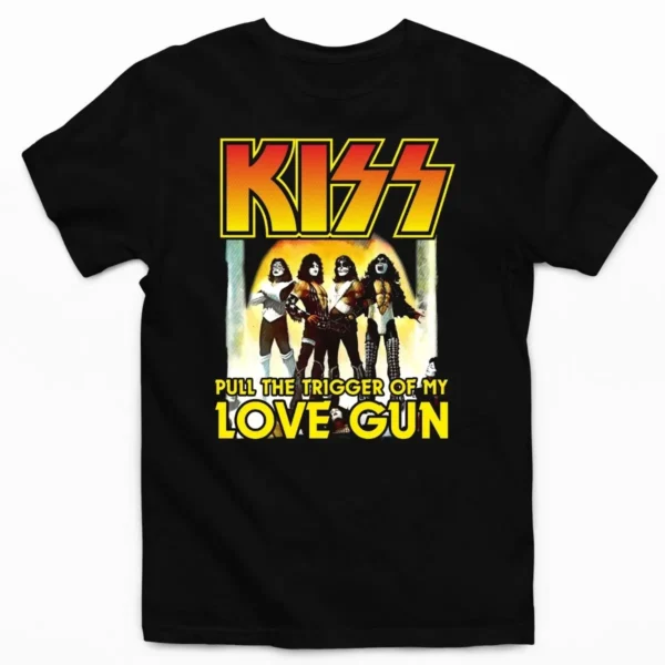 Tee shirt kiss love gun