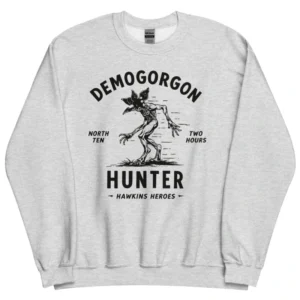 Sweat demogorgon stranger things gris sport (2)