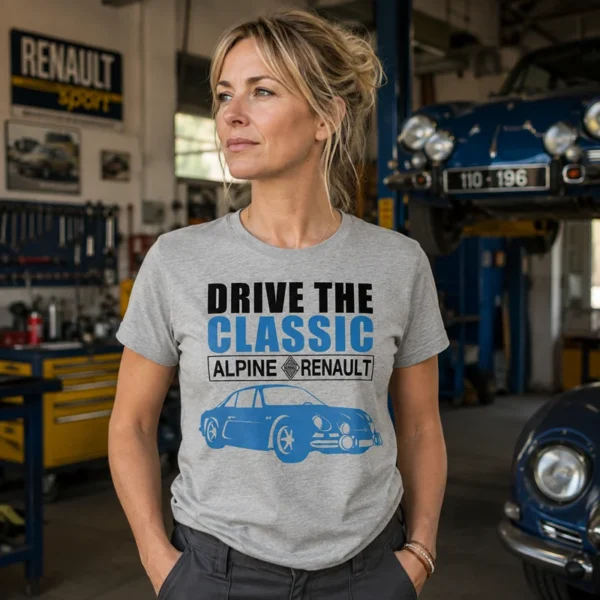 Tee shirt automobile drive the classic alpine renault
