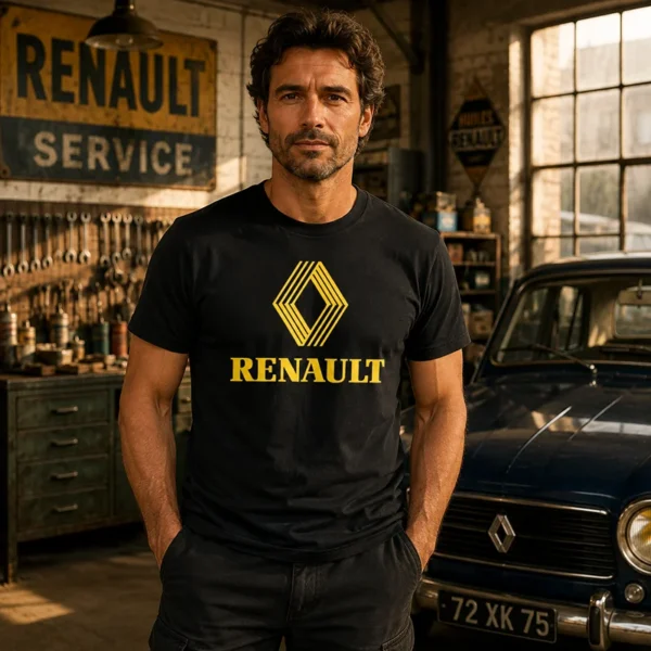 Tee shirt automobile retro renault 1980