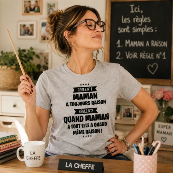 Tee shirt fete des meres maman la boss
