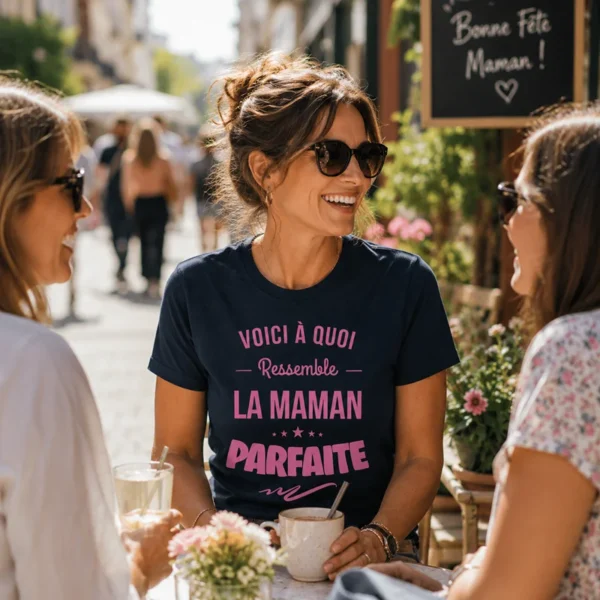 Tee shirt fete des meres texte humour