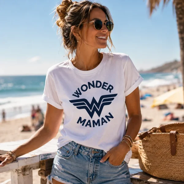 Tee shirt fete des meres wonder maman