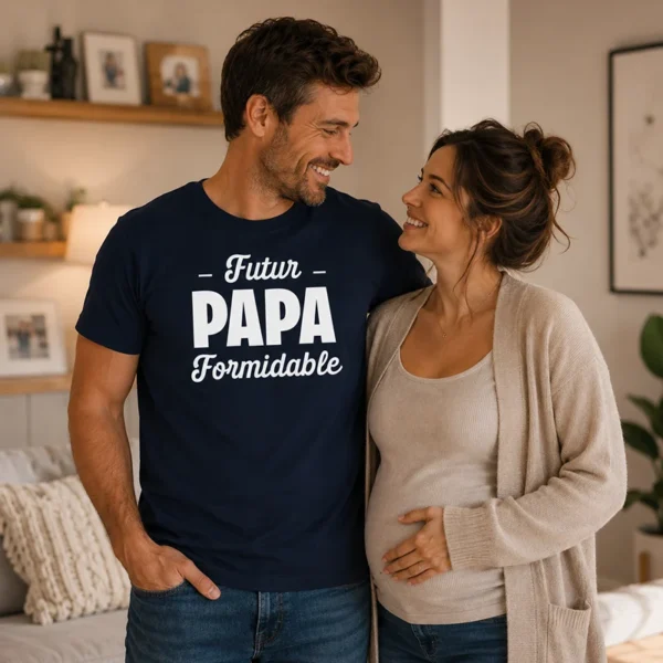 Tee shirt fete des peres futur papa formidable