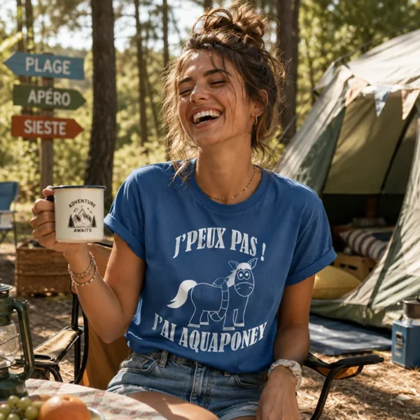 Tee shirt humour je peux pas aquaponey