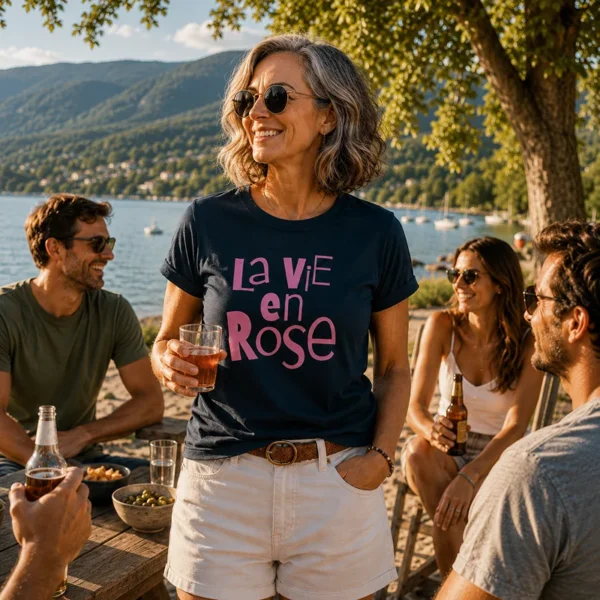 Tee shirt lifestyle la vien en rose