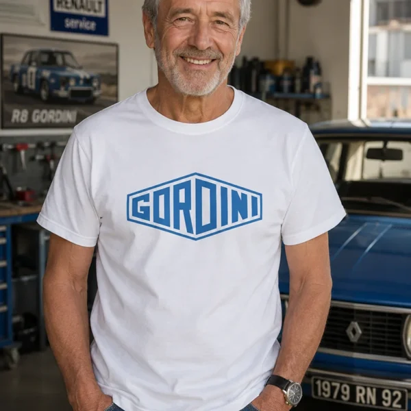 Tee shirt marque auto retro gordini