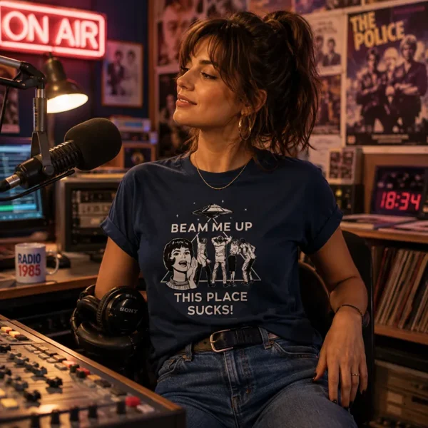 Tee shirt stranger things beam me up