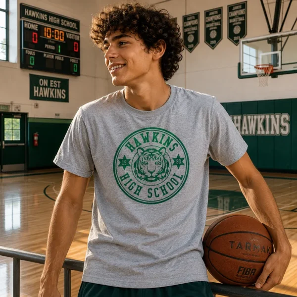 Tee shirt stranger things hawkins high school