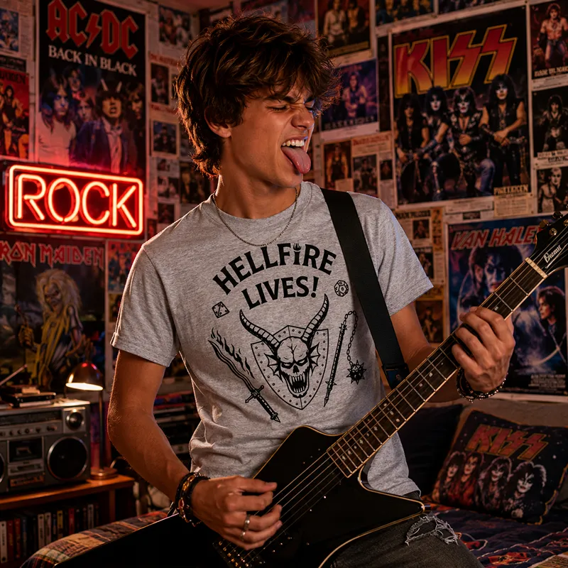 Tee shirt stranger things hellfire live