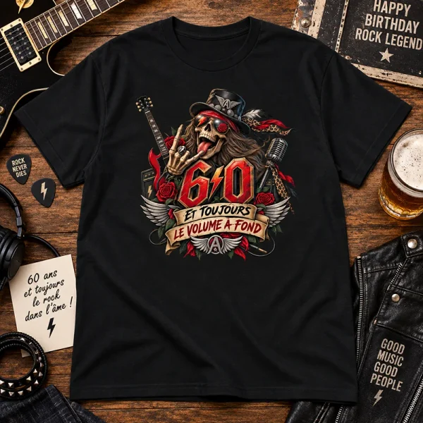 Tee shirt anniversaire hard rock personnalise