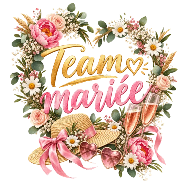 Tee shirt mariage evjf team mariee
