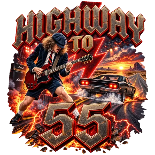 Tee shirt anniversaire personnalise Highway to hell