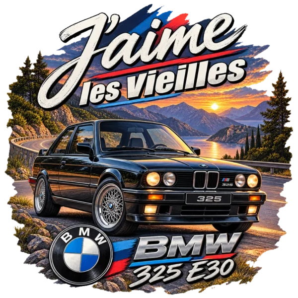 Tee shirt automobile ancienne bmw 325 E30