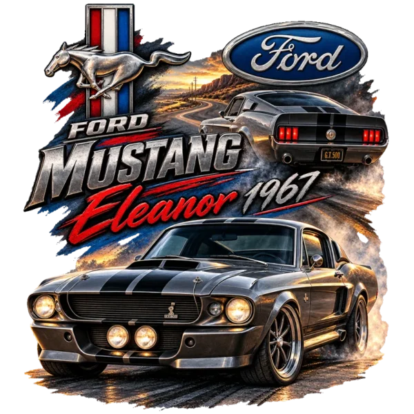 Tee shirt automobile ancienne ford mustang eleanor