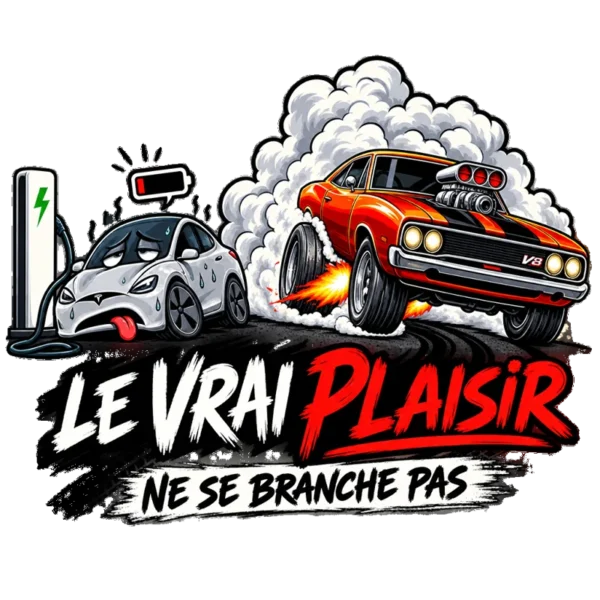 Tee shirt automobile thermique versus electric