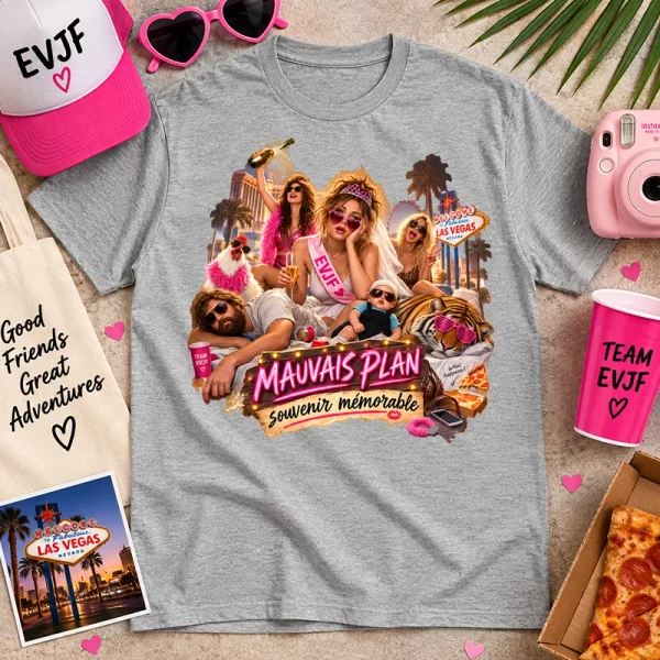 Tee shirt evjf team bad trip